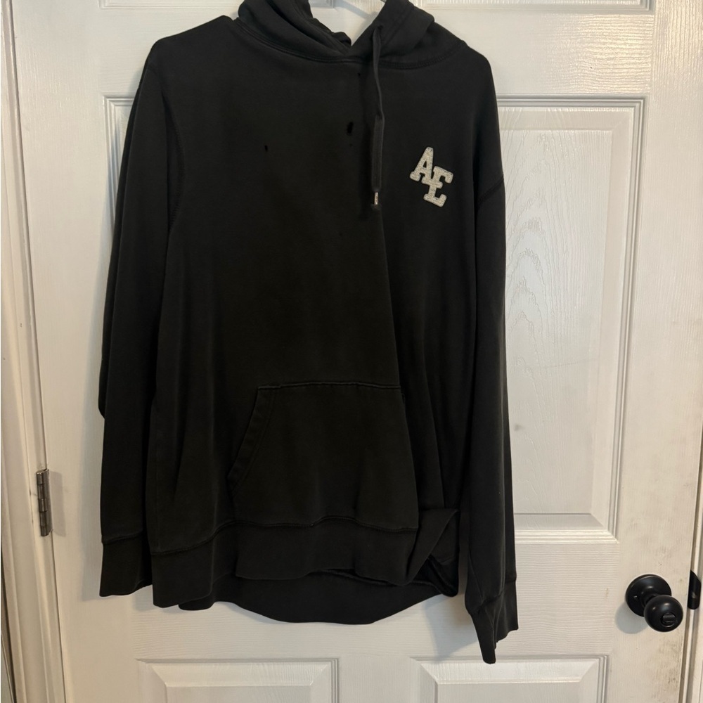 American Eagle Outfitters Men's Dark Gray Hoodie Size Large Tall